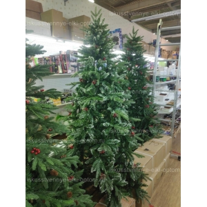 Новогодняя с ягодами и снегом (ПВХ+силикон)
