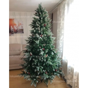 Новогодняя с ягодами и снегом (ПВХ+силикон)